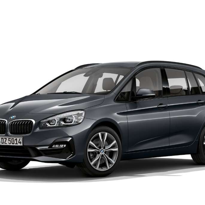 BMW Серия 2 Гран Турър 220d F46 фейслифт 2018 Mineral Grey metallic три четвърти изглед отпред 