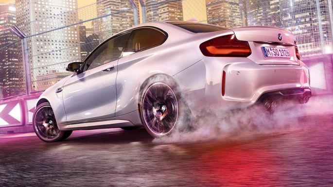 Автомобилен дизайн, BMW M2 Competition F87 Автомобилен дизайн, BMW M2 Competition F87 2018 Hockenheim Silver metallic, три четвърти изглед отзад