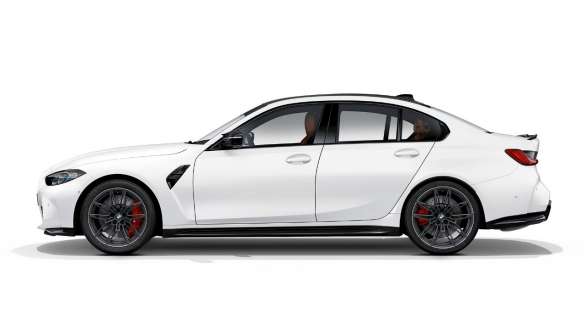 BMW M3 Competition Седан Frozen Brilliant White metallic G80 2020 BMW M3 Competition Седан G80 2020 Frozen Brilliant White metallic дизайн на страничната част изглед отстрани