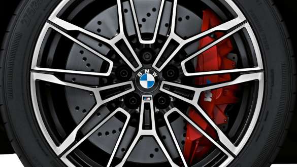 19/20-инчови М ковани джанти 825 M Bicolour Black BMW M3 седан G80 2020 BMW M3 Седан G80 2020 19/20-инчови М ковани джанти 825 M Bicolour Black снимка отблизо на джанта