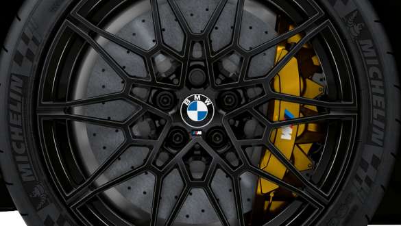 M Carbon керамични спирачки BMW M3 Седан G80 2020 BMW M3 Седан G80 2020 M Carbon керамични спирачки, снимка отблизо