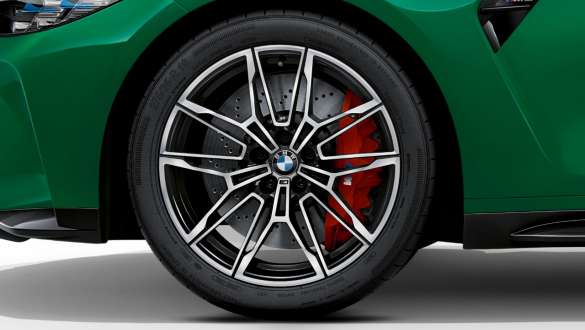 19/20-инчови М ковани джанти 825 М Bicolor Black BMW M3 Седан G80 2020 BMW M3 Седан G80 2020 19/20-инчови М ковани джанти 825 М Bicolor Black, снимка отблизо на джантата