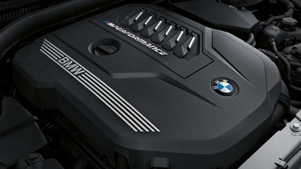 BMW М TwinPower Turbo бензинов двигател BMW M440i xDrive Кабриолет G23 2020 BMW М TwinPower Turbo редови 6-цилиндров бензинов двигател BMW M440i xDrive Кабриолет G23 2020 снимка отблизо