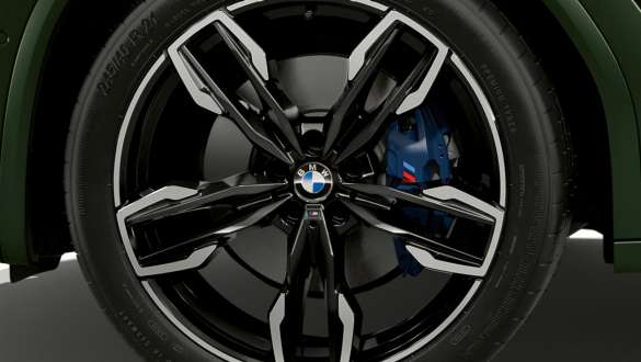 M Спортни спирачки BMW X3 M40i M40d G01 LCI Facelift 2021 BMW X3 M40i M40d G01 LCI Facelift 2021 Malachite Green metallic M Спортни спирачки снимка отблизо джанта