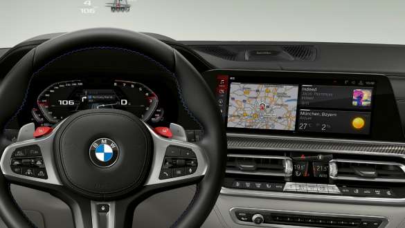 BMW X5 M Автомобил с BMW Live Cockpit Professional F95 G05 BMW Live Cockpit Professional BMW Х5 М Автомобили F95 2020 G05 2018 SUV интериор