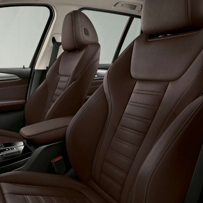 BMW iX3 G08 2020 Модел „Impressive“ спортни седалки с кожена тапицерия 'Vernasca' Black BMW iX3 G08 2020 Модел „Impressive“ предни спортни седалки с кожена тапицерия 'Vernasca' Black интериор