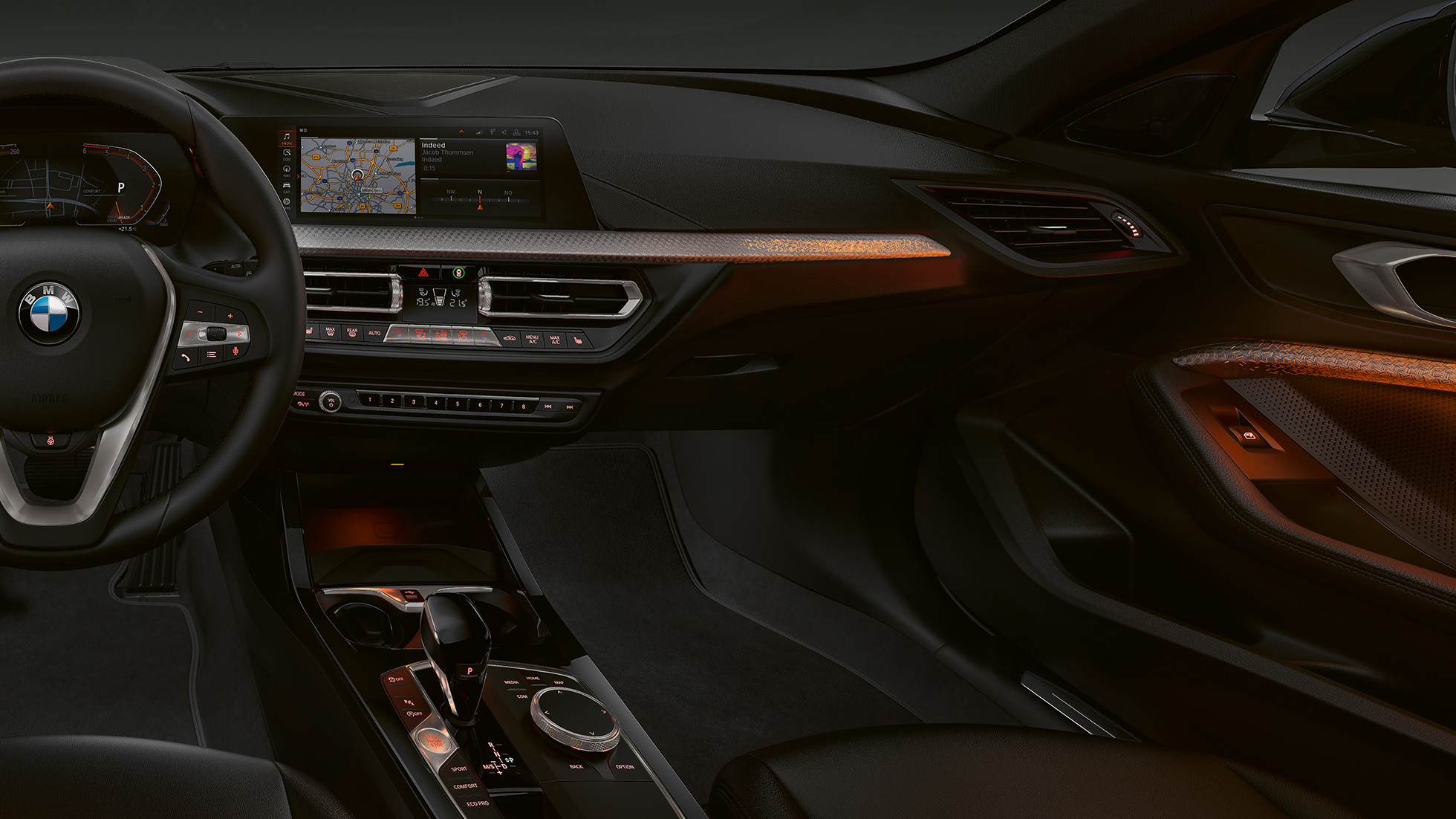 Интериорни лайстни 'Illuminated Nice'. BMW Серия 1 Модел Luxury Line, интериорни лайстни 'Illuminated Nice'.