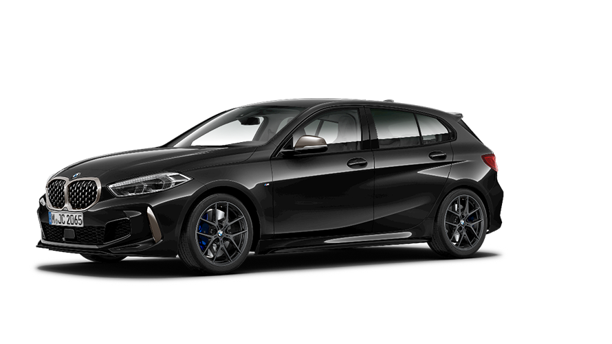 BMW M135i xDrive (F40) три четвърти изглед отстрани BMW M135i xDrive (F40) три четвърти изглед отстрани