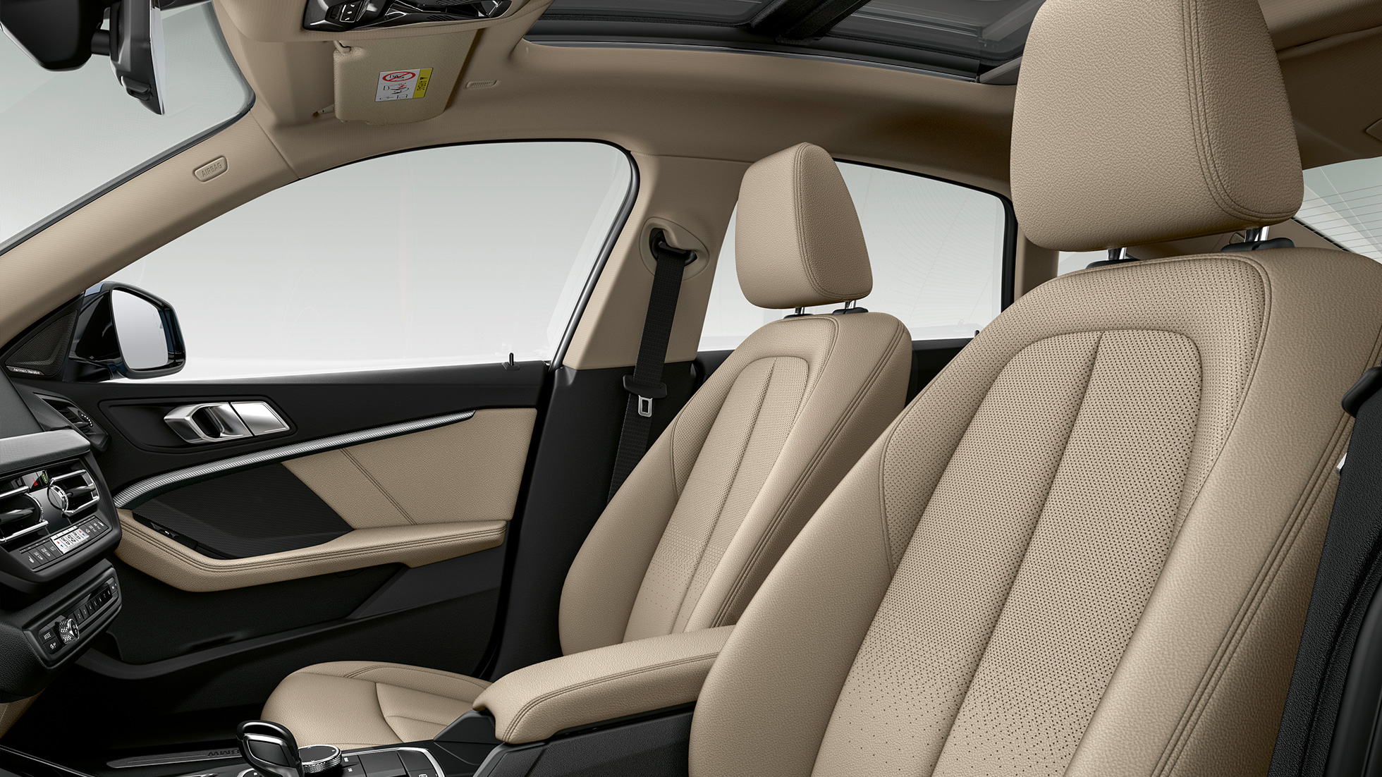 Седалки с черна кожена тапицерия с перфорации BMW Серия 2 Гран Купе Модел Luxury Line Седалки с черна кожена тапицерия с перфорации BMW Серия 2 Гран Купе Модел Luxury Line F44 интериор