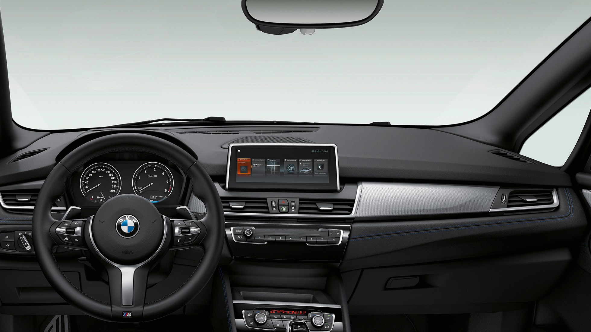 Кокпит BMW Серия 2 Гран Турър Модел M Sport Кокпит BMW Серия 2 Гран Турър 220d xDrive Модел M Sport F46 2018 интериор