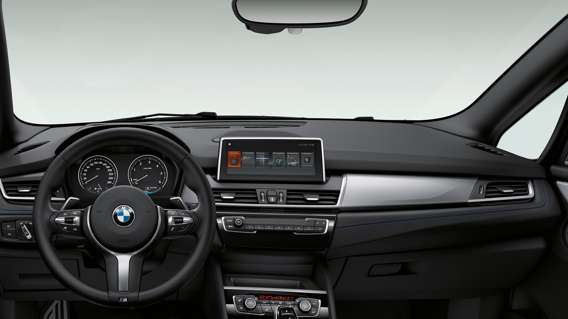 Кокпит BMW Серия 2 Гран Турър Модел Advantage Кокпит BMW Серия 2 Гран Турър 218i Модел Advantage F46 2018 интериор