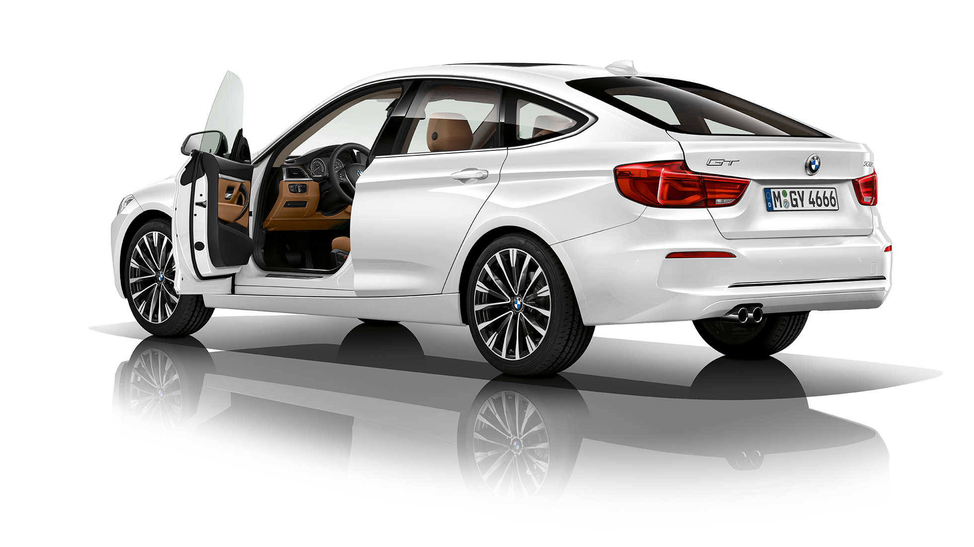 BMW Серия 3 Гран Туризмо, Модел Luxury Line, три четвърти снимка отзад BMW Серия 3 Гран Туризмо, Модел Luxury Line, три четвърти снимка отзад