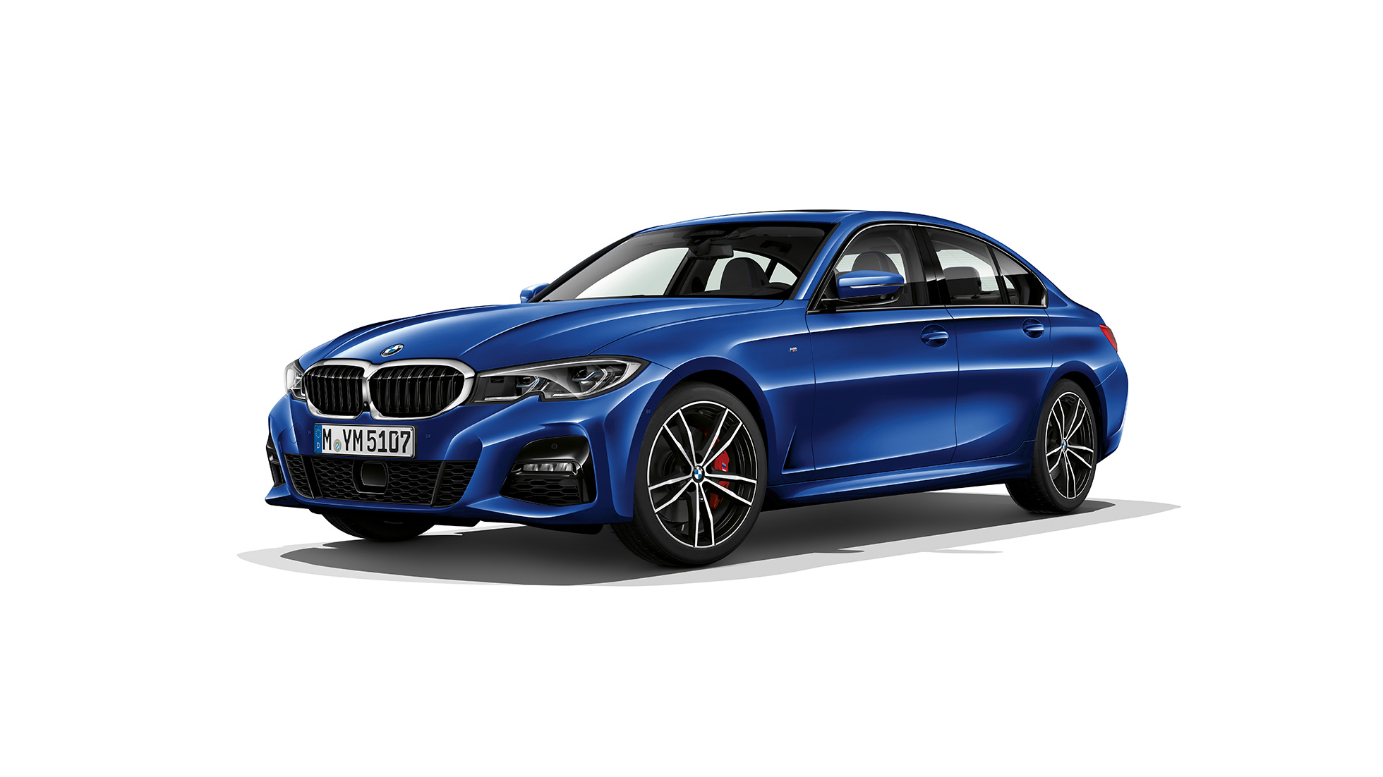 BMW Серия 3 Седан, Модел M Sport. Странична снимка в покой на BMW Серия 3 Седан като Модел M Sport.