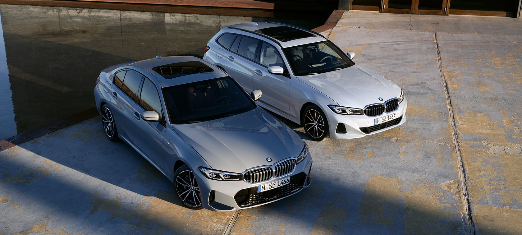 BMW Серия 3 Седан G20 изглед отпред в планините BMW Серия 3 BMW Серия 3 Седан G20 изглед отпред в планините