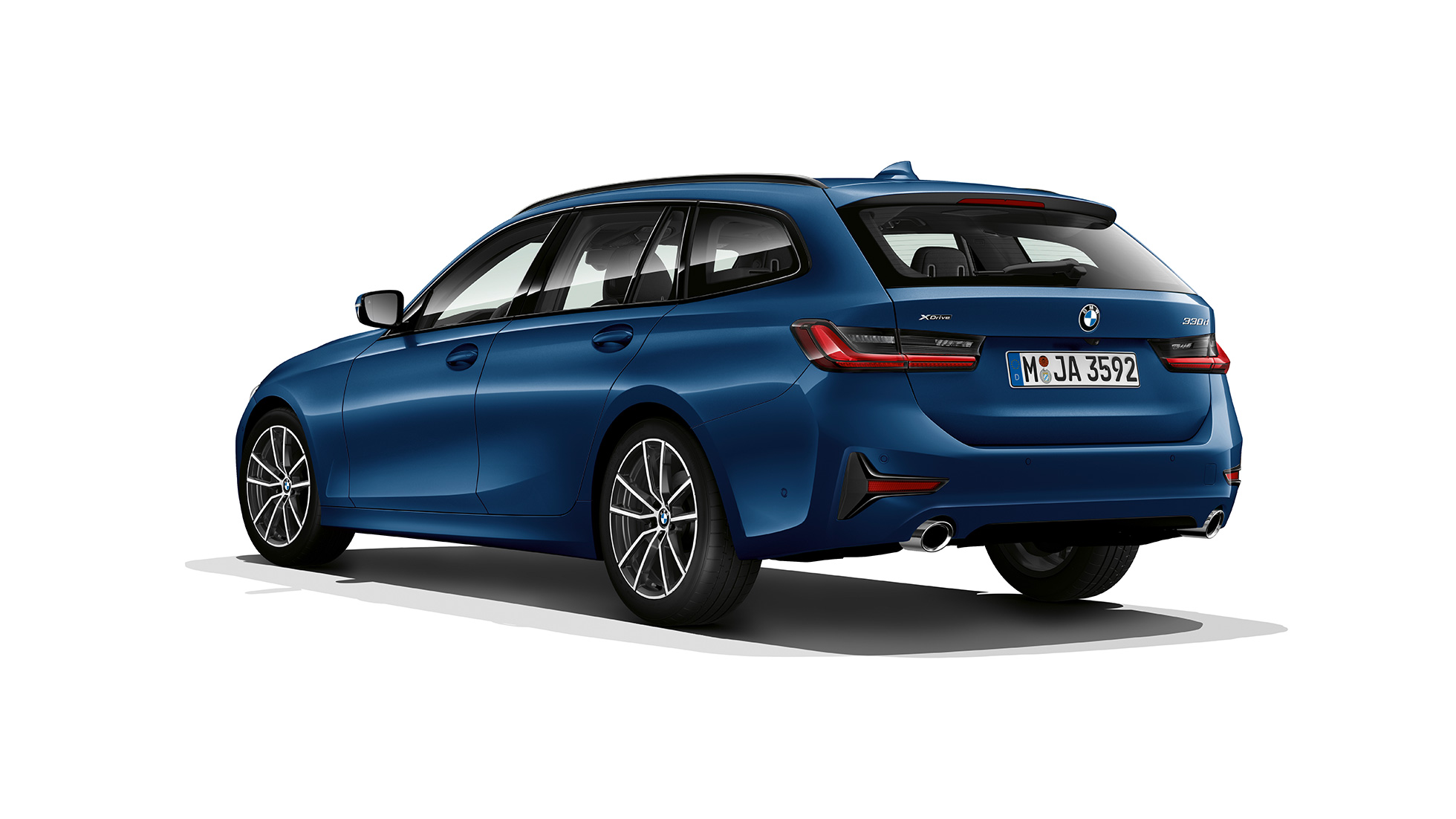 Модел Sport Line, три четвърти снимка отзад BMW Серия 3 Туринг, Модел Sport Line, три четвърти снимка отзад