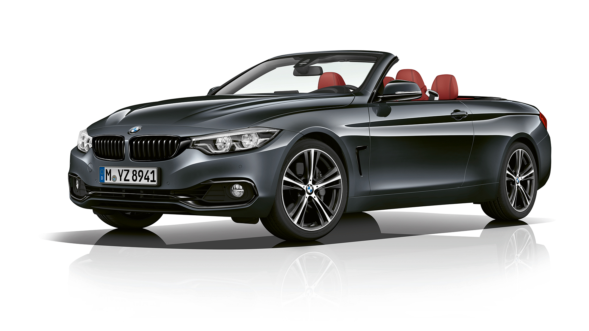 BMW Серия 4 Кабриолет, Модел Sport Line, три четвърти снимка отпред BMW Серия 4 Кабриолет, Модел Sport Line, три четвърти снимка отпред