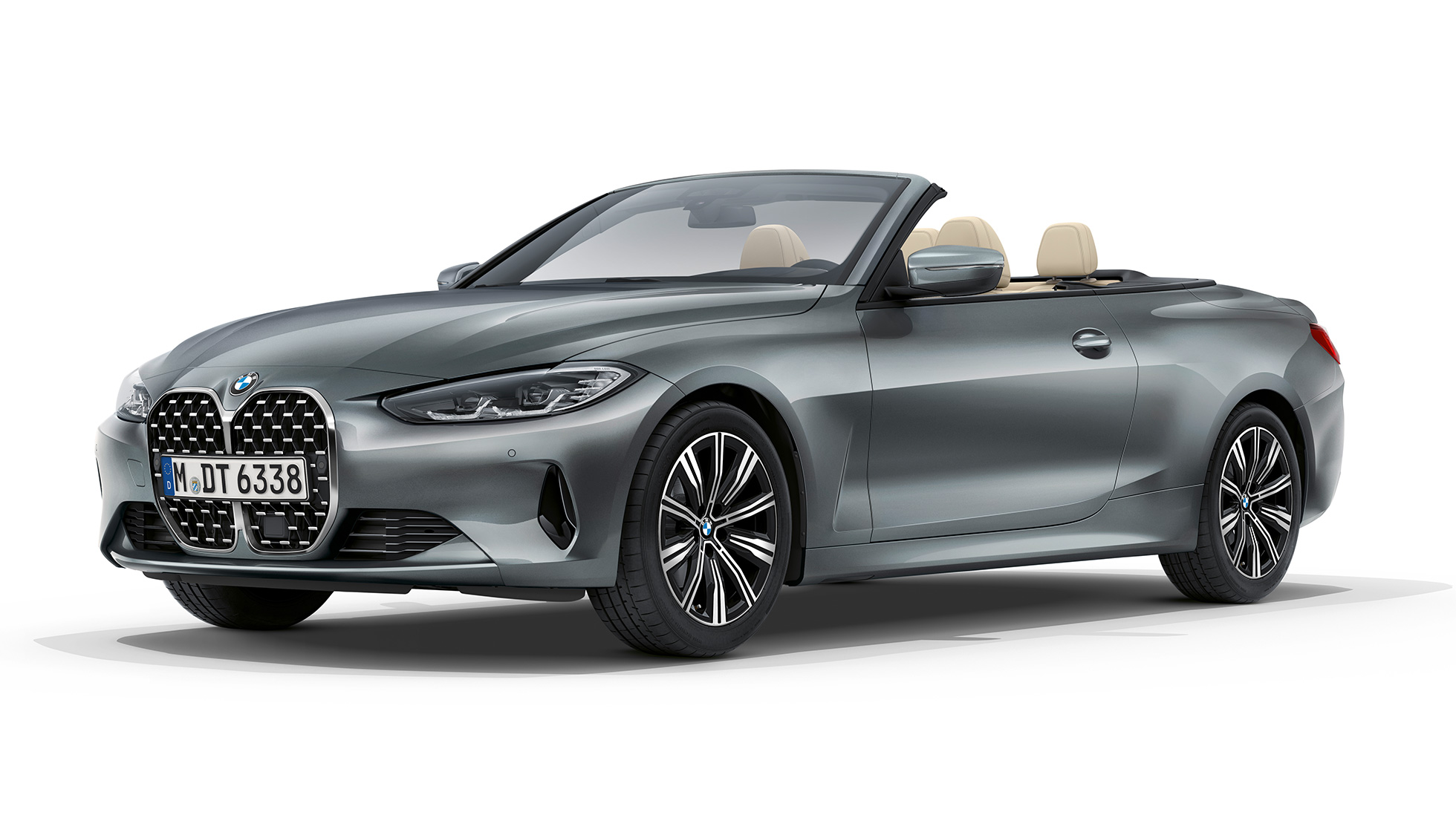 BMW Серия 4 Кабриолет Базово оборудване G23 2020 три четвърти изглед отпред BMW Серия 4 Кабриолет G23 2020 базово оборудване Bluestone metallic три четвърти изглед отпред