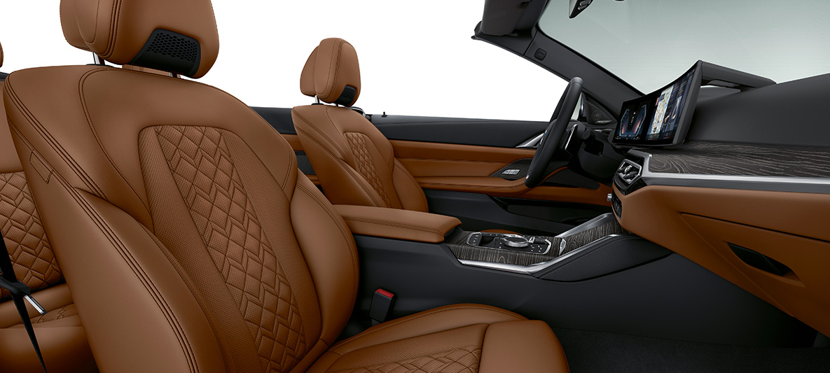 Пълно кожено оборудване BMW Individual 'Merino’ Tartufo BMW Серия 4 Кабриолет G23 2020 интериор Пълно кожено оборудване BMW Individual 'Merino’ Tartufo BMW Серия 4 Кабриолет G23 2020 интериор кокпит