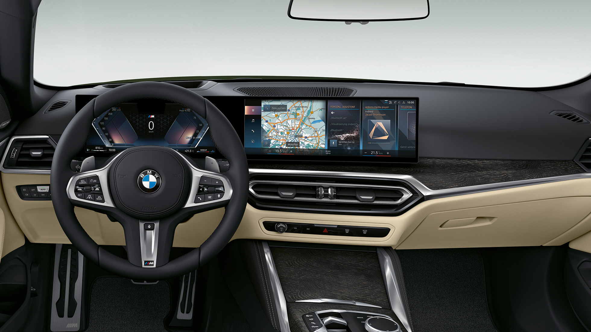 Кокпит BMW Серия 4 Кабриолет Модел М Спорт G23 2020 BMW Серия 4 Кабриолет G23 2020 Модел М Спорт интериор кокпит
