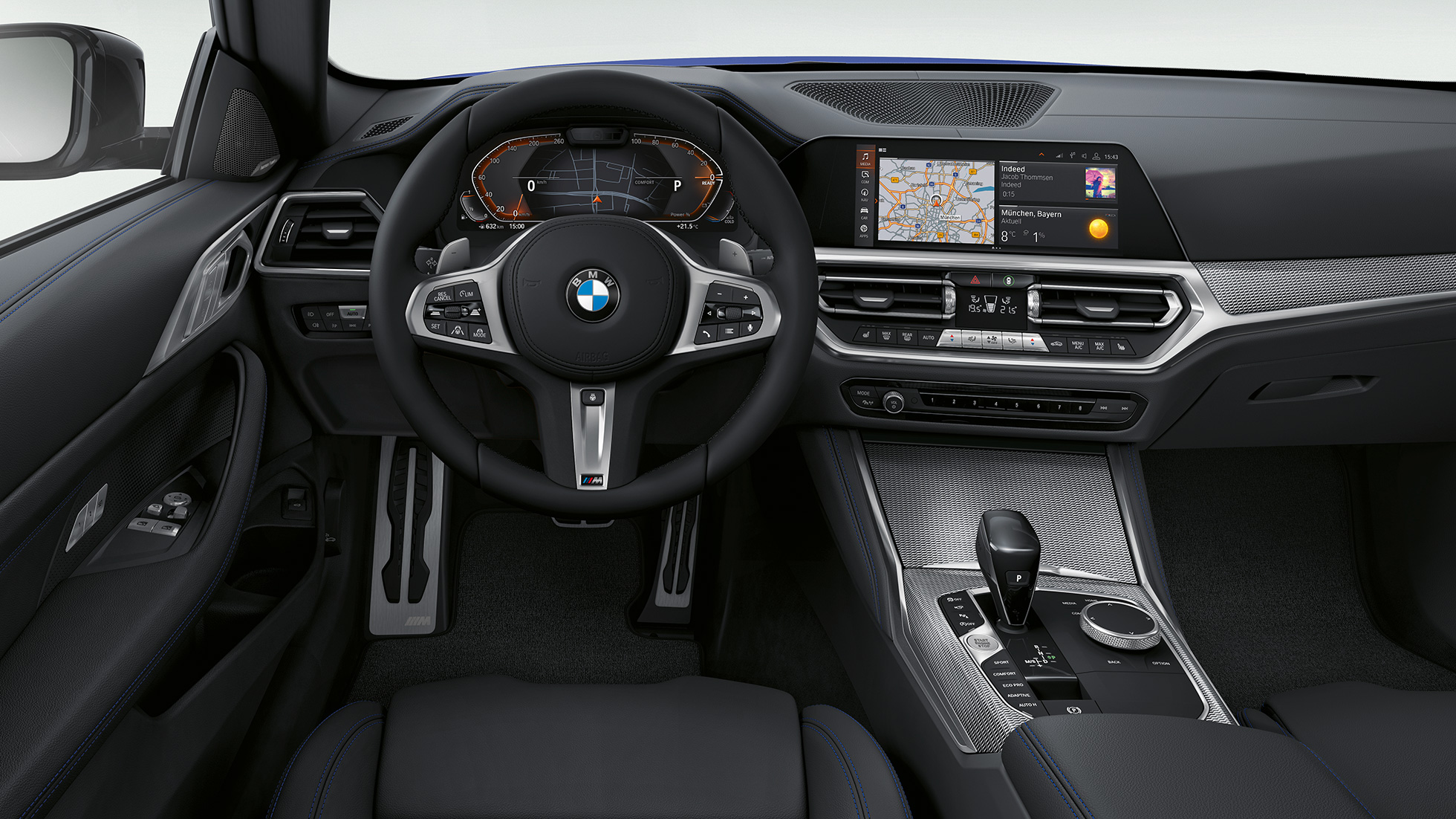 Тапицерия BMW Серия 4 Купе М Спортен пакет G22 2020 Ексклузивна кожена тапицерия BMW Серия 4 Купе G22 2020 М Спортен пакет интериор