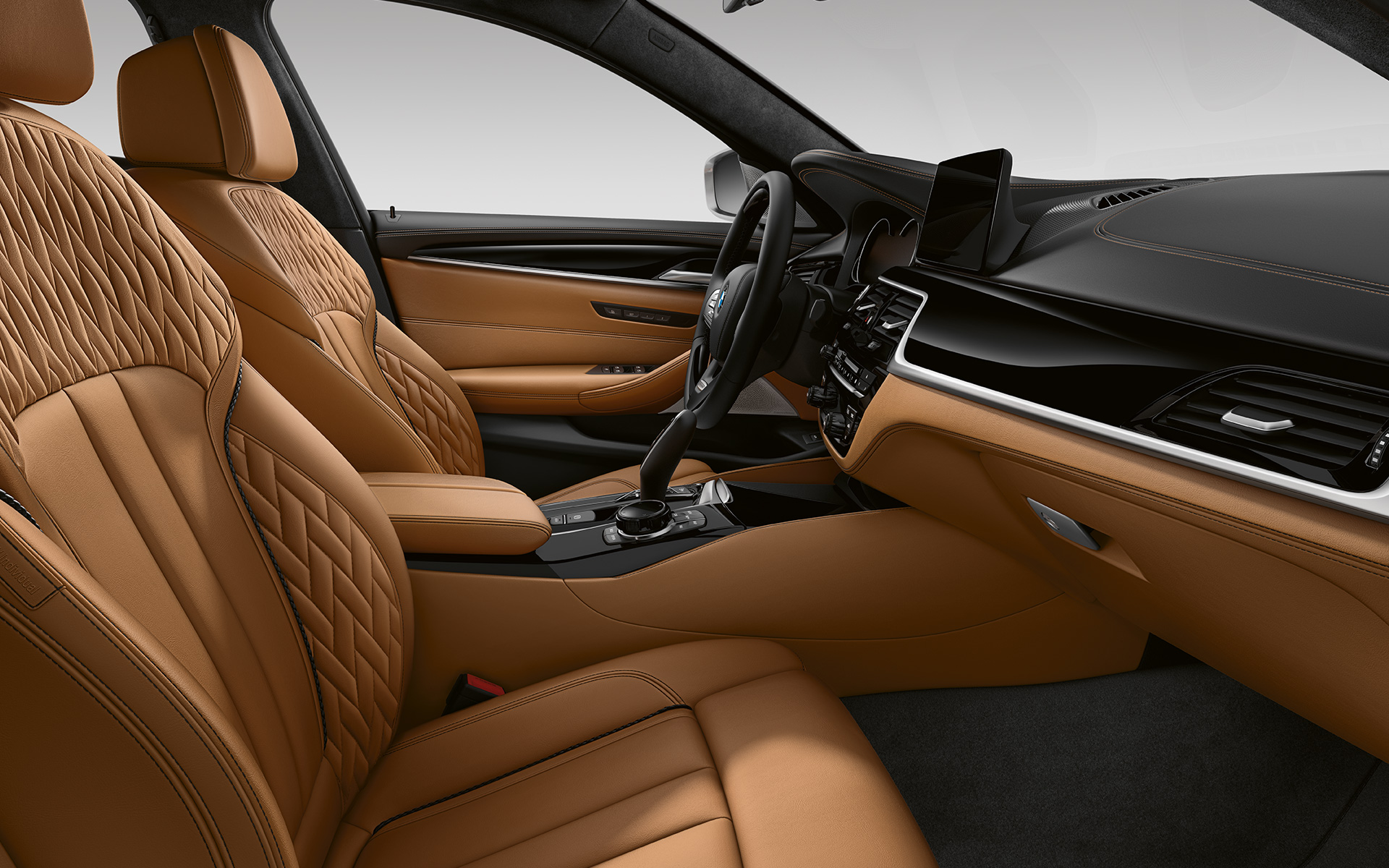 BMW Серия 5 Седан G30 фейслифт 2020 интериор с пълно кожено оборудване BMW Individual 'Merino’ | Caramel BMW Серия 5 Седан G30 фейслифт 2020 интериор с пълно кожено оборудване BMW Individual 'Merino’ | Caramel
