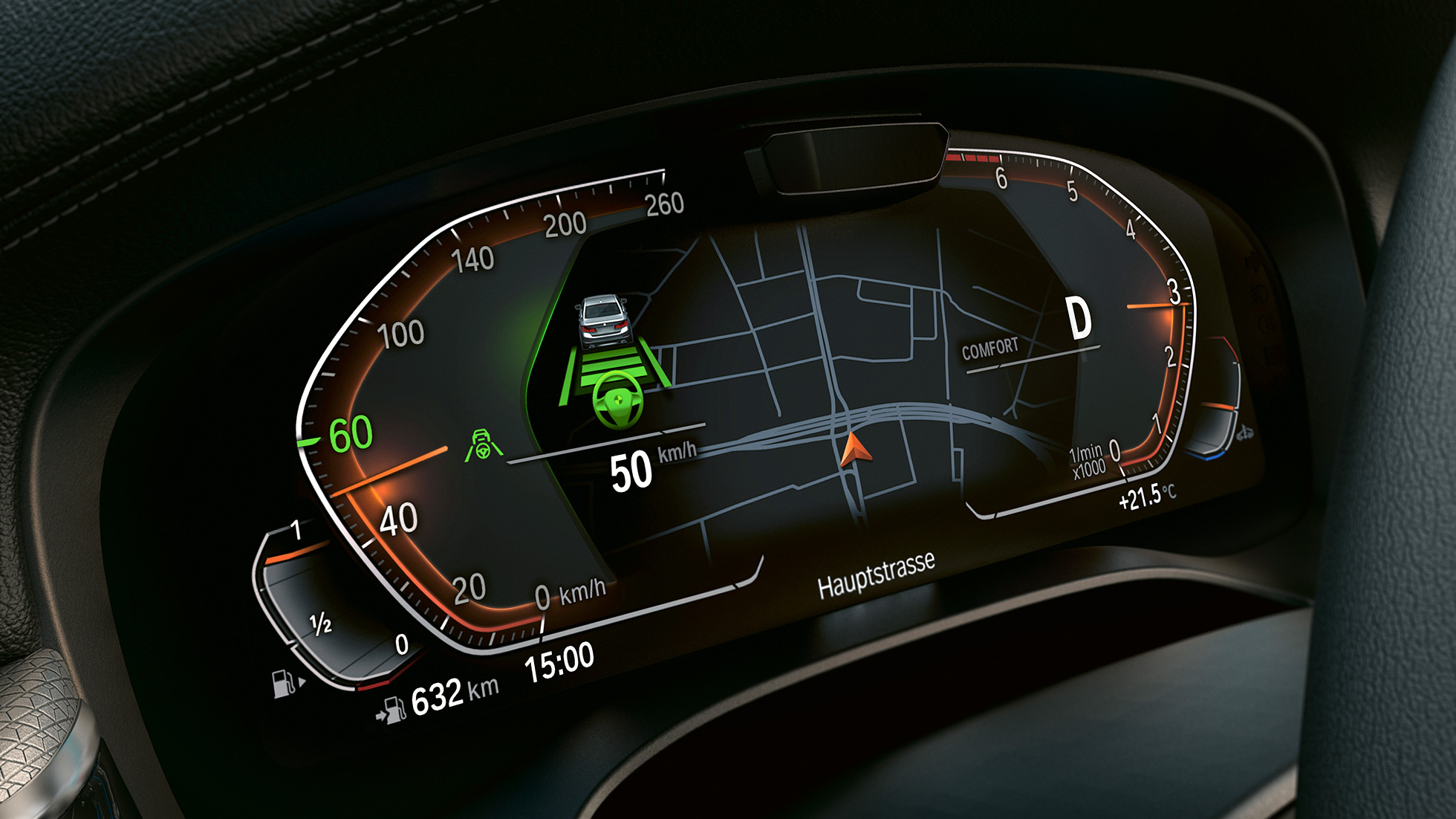 Информационен дисплей BMW Серия 5 Туринг G31 Информационен дисплей BMW Серия 5 Туринг G31 фейслифт 2020 Sophisto Grey снимка отблизо Интериор