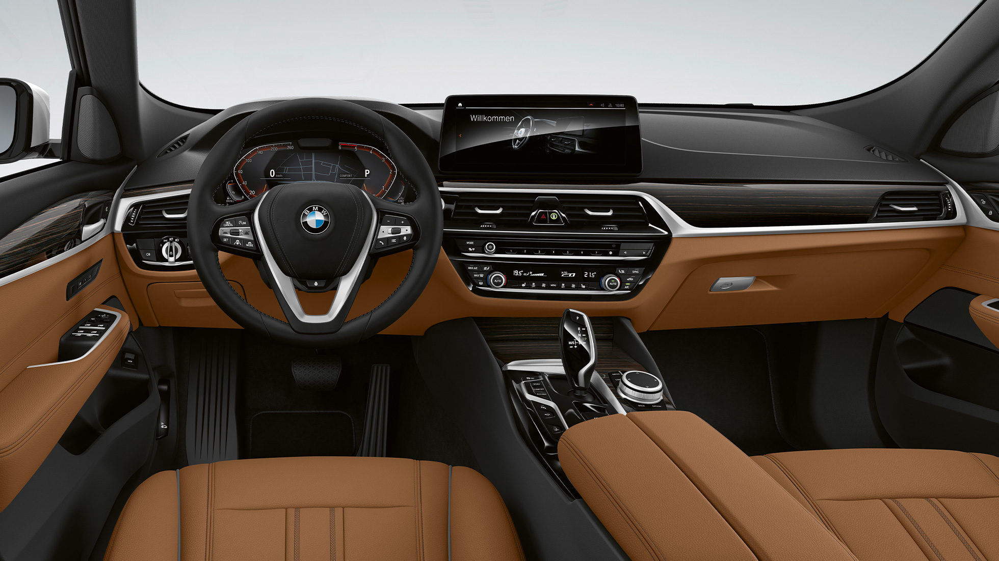 BMW Серия 6 Гран Туризмо базово оборудване G32 2020 BMW Серия 6 Гран Туризмо G32 620d 2020 базово оборудване кожена тапицерия ‘Dakota’ Cognac/Black интериор