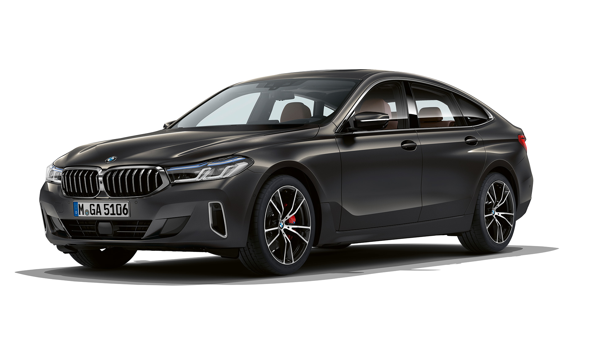 BMW Серия 6 Гран Туризмо Luxury Line G32 2020 BMW Серия 6 Гран Туризмо G32 640d xDrive 2020 Luxury Line Dravite Grey три четвърти изглед отпред