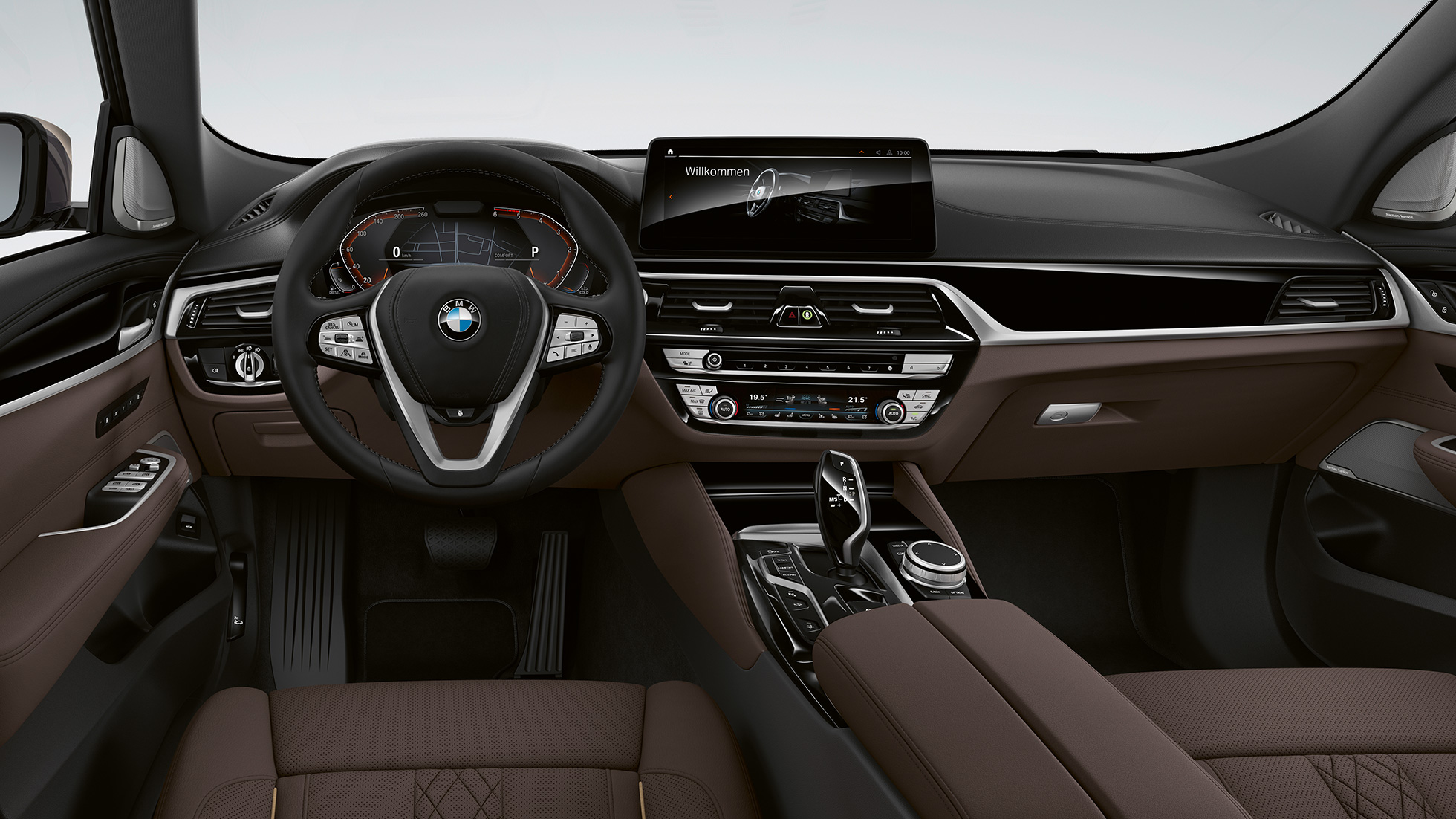Кокпит BMW Серия 6 Гран Туризмо Luxury Line G32 2020 BMW Серия 6 Гран Туризмо G32 640d xDrive 2020 Luxury Line ексклузивна кожа ‘Nappa’ Mocha интериор