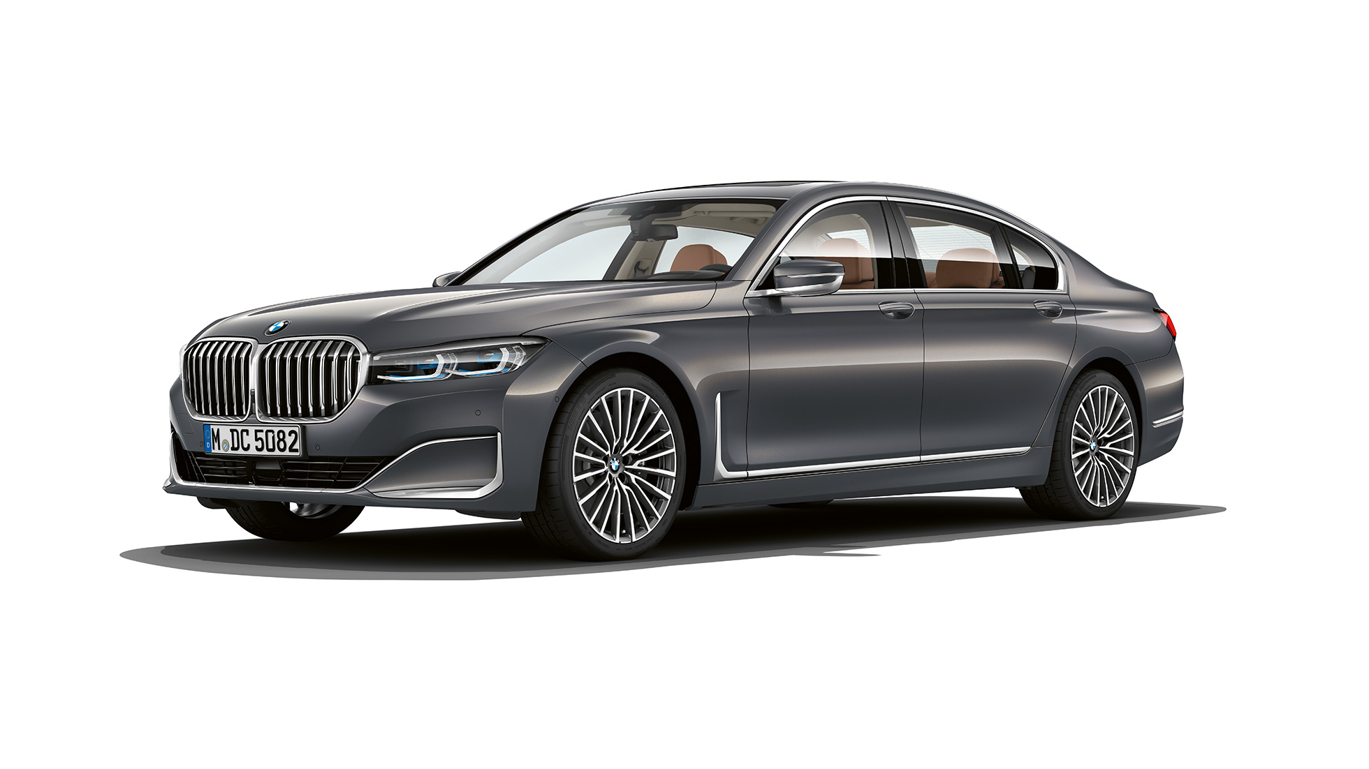BMW Серия 7 с Exterior Design Pure Excellence, три четвърти изглед отпред Сиво BMW Серия 7 с Exterior Design Pure Excellence, три четвърти изглед отпред