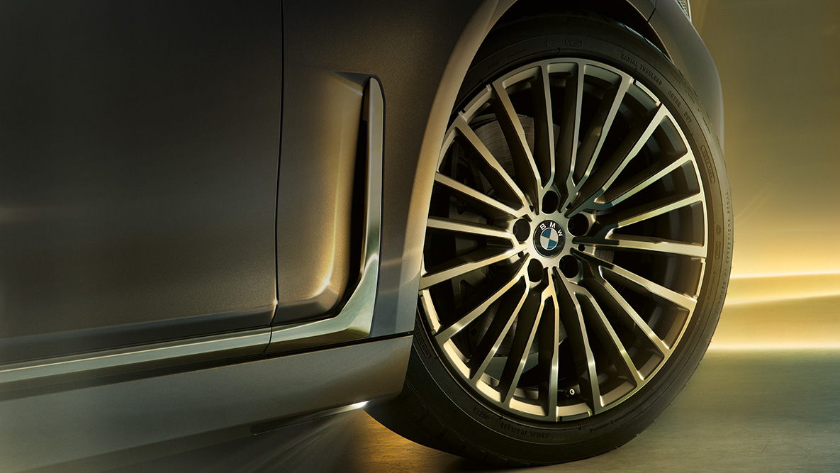 BMW Серия 7 G11 G12 2019 алуминиеви джанти BMW Серия 7 G11 G12 2019 Bernina Grey Amber Effect алуминиеви джанти с тънки спици