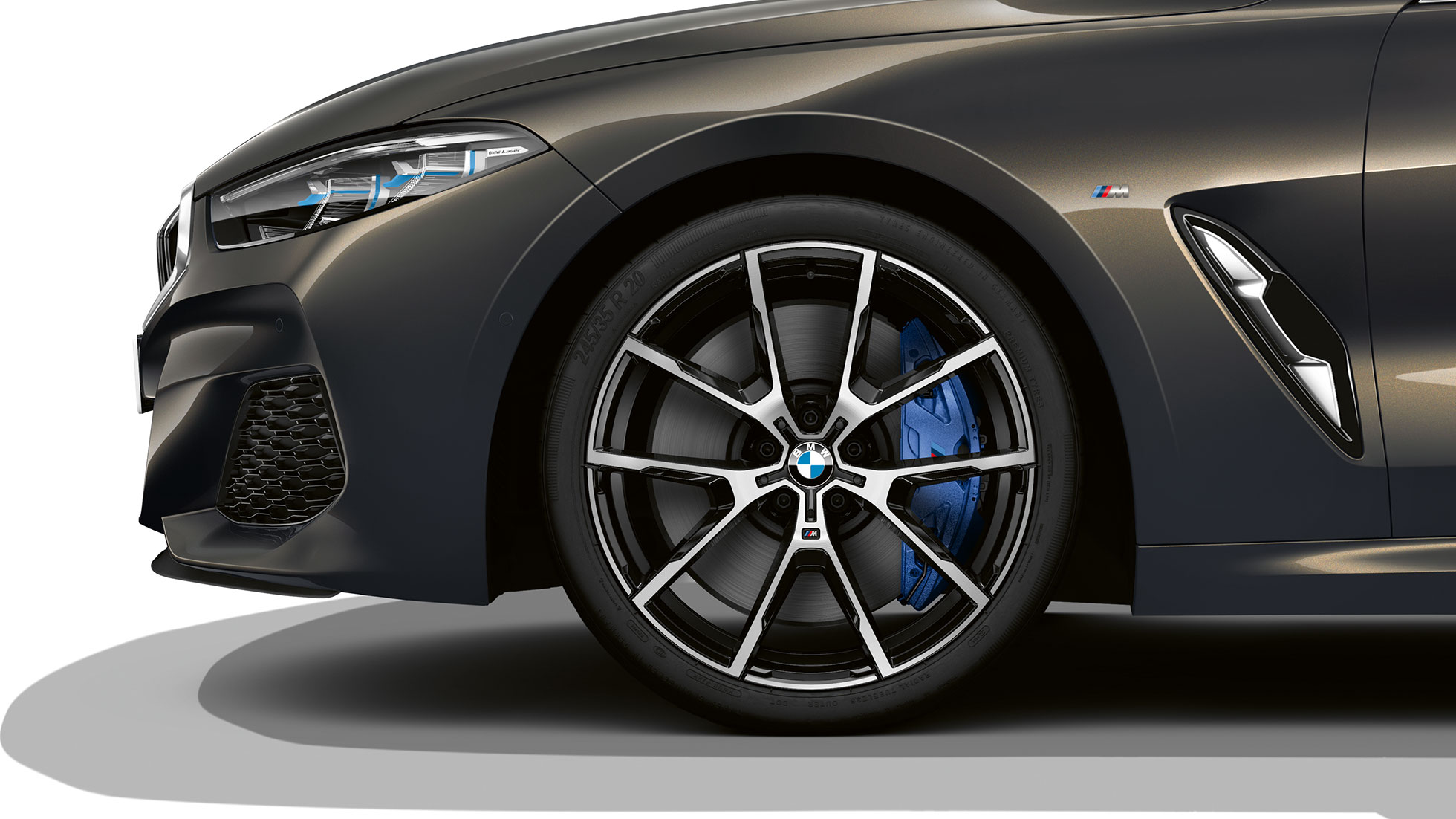 BMW M850i xDrive, Dravit Grey metallic, 20-инчови алуминиеви джанти с Y-образни спици 728 M. BMW M850i xDrive, Dravit Grey metallic, 20-инчови алуминиеви джанти с Y-образни спици 728 M.