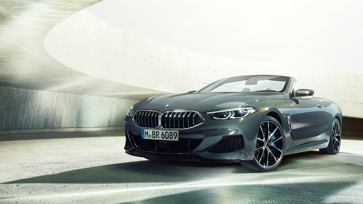 BMW M850i xDrive Dravit Grey metallic, три четвърти изглед отпред отдясно. BMW M850i xDrive Dravit Grey metallic, три четвърти изглед отпред отдясно.