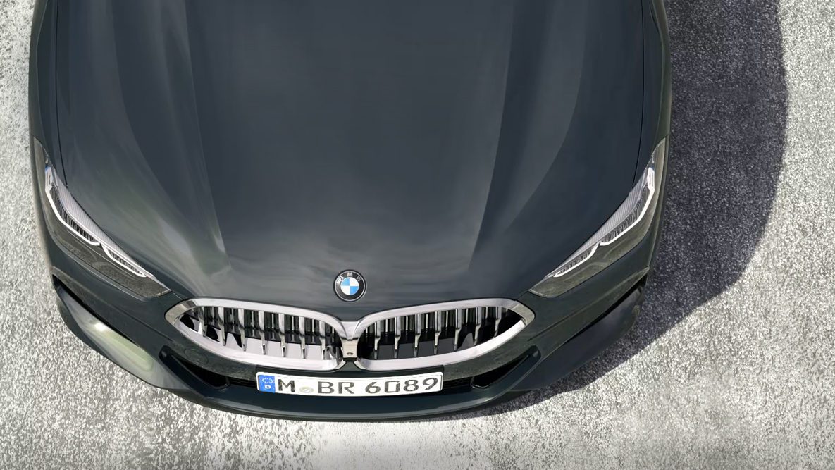 BMW M850i xDrive, предна част от перспектива „птичи поглед“, BMW TwinPower Turbo 8-цилиндров бензинов двигател. BMW M850i xDrive, предна част от перспектива „птичи поглед“, BMW TwinPower Turbo 8-цилиндров бензинов двигател.