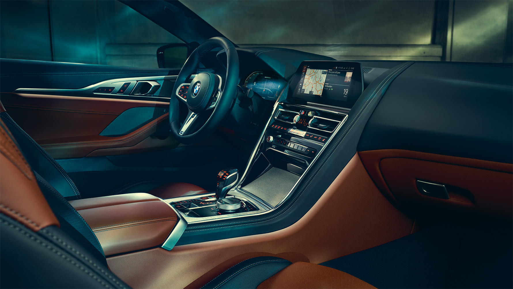 BMW Серия 8 Купе, интериор Интериорът на BMW Серия 8 Купе.