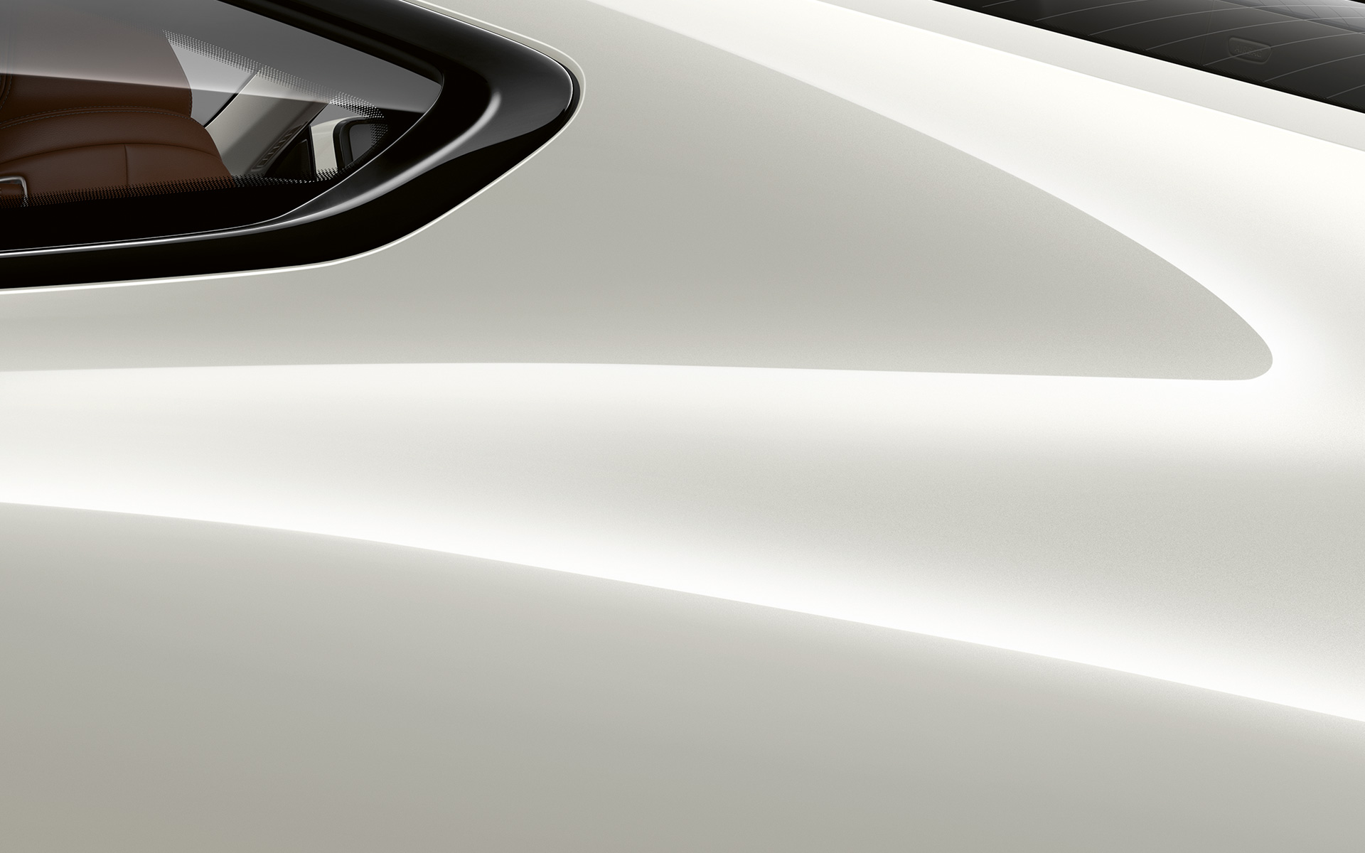 BMW Серия 8 Купе, задна колона Близък кадър на C колоната в BMW Серия 8 Купе в Mineral White металик.