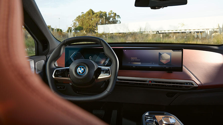 BMW iX i20 електрически SUV BMW iDrive BMW iX i20 2021 електрически SUV iDrive контролер Interieur Suite кокпит