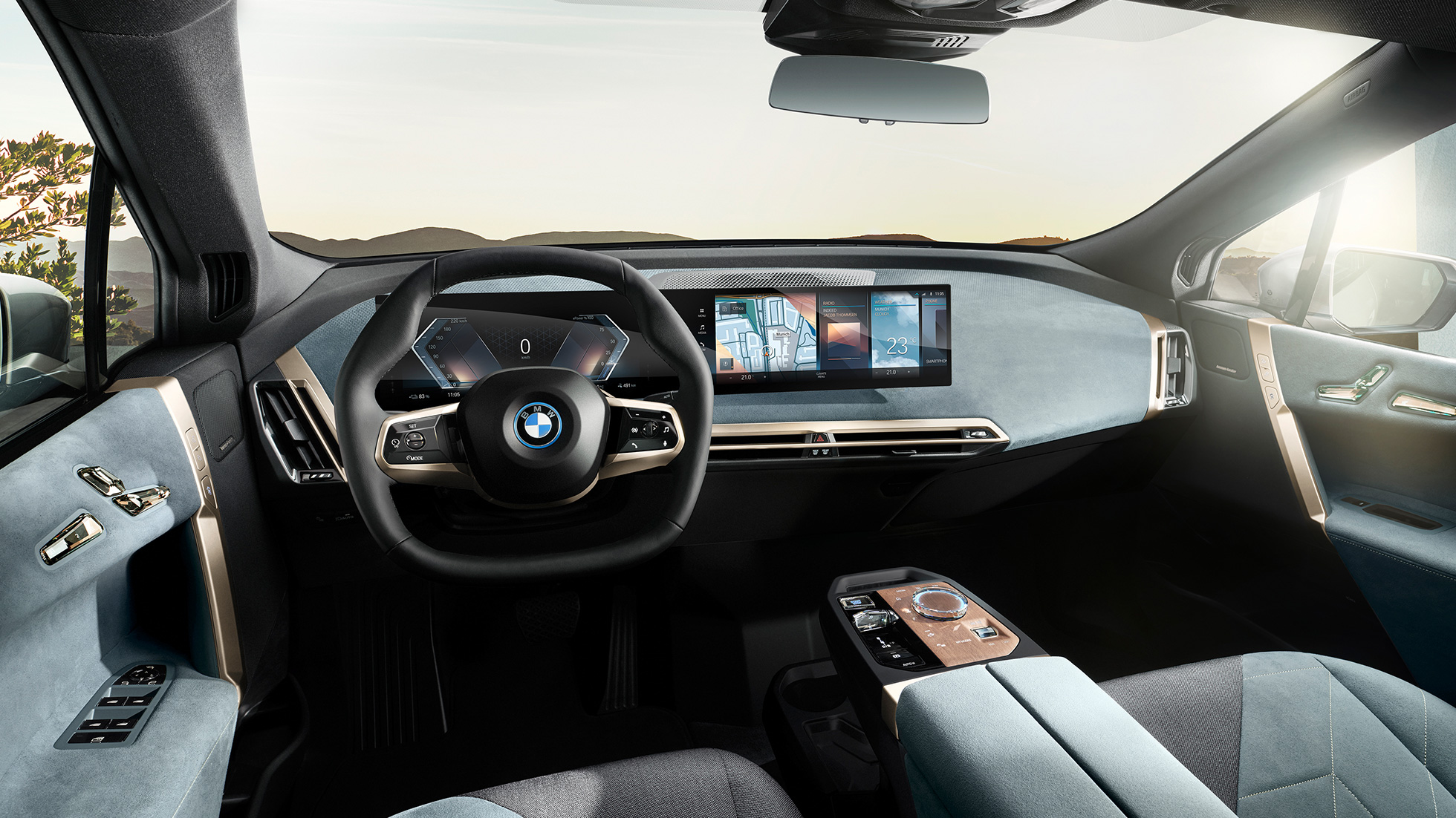 BMW iX i20 кокпит интериор BMW iX i20 кокпит интериор