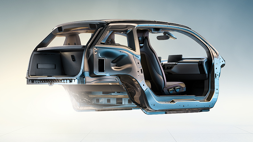 BMW i3 олекотена конструкция Иновативната каросерия на BMW i3 олекотена конструкция карбон