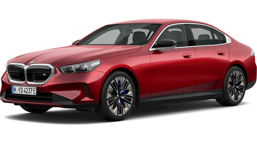 BMW i Series BMW i5 M60 xDrive G60 BEV три четвърти страничен изглед BMW i Series BMW i5 M60 xDrive G60 BEV три четвърти страничен изглед