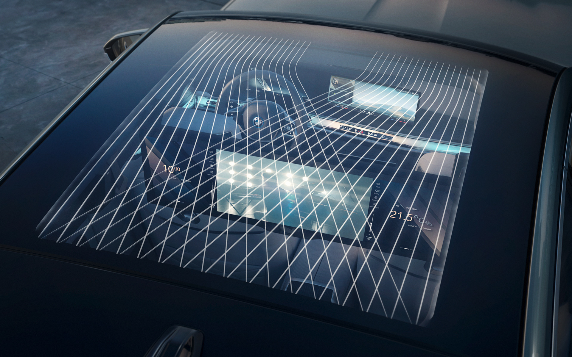 Панорамен стъклен покрив Sky Lounge BMW i7 G70 Интериор Панорамен стъклен покрив Sky Lounge BMW i7 G70 Интериор