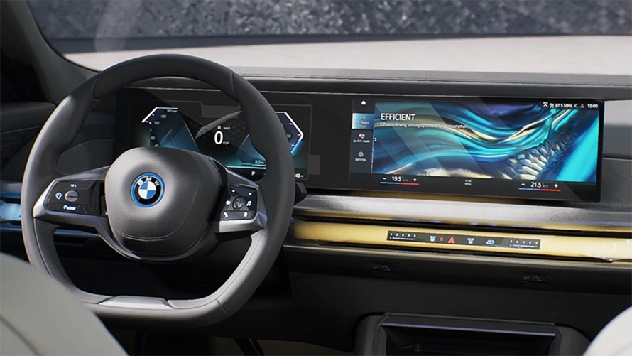 BMW i7 G70 Smart Interieur видео BMW i7 G70 Smart Interieur във видео