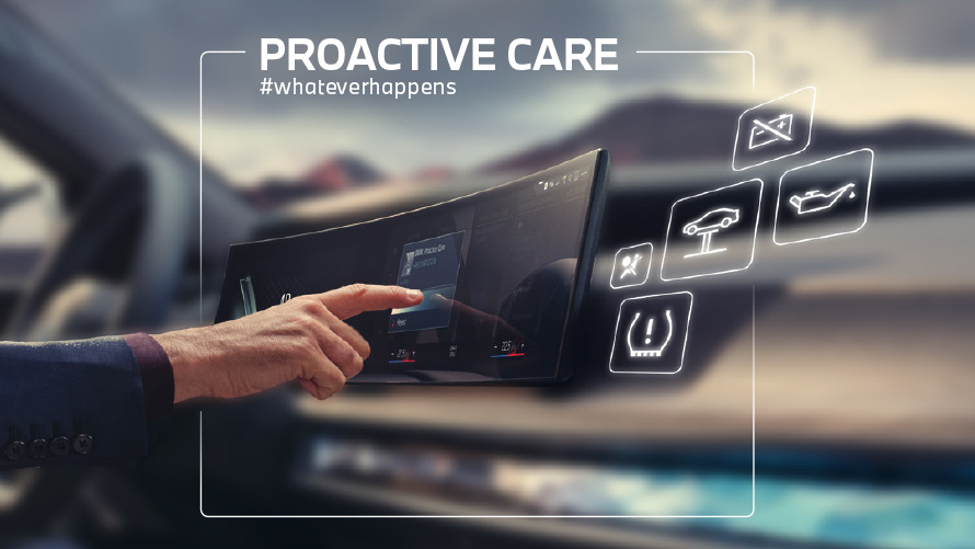 BMW i7 G70 BMW Service Proactive Care BMW i7 G70 изглед отпред с модел