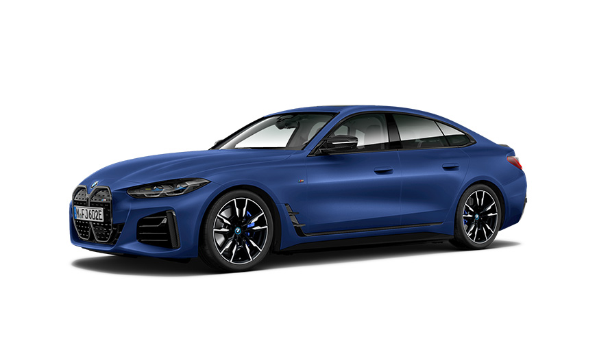 BMW i Modelle BMW i4 M50 G26 MP Dreiviertel-Seitenansicht BMW i Modelle BMW i4 M50 G26 MP Dreiviertel-Seitenansicht