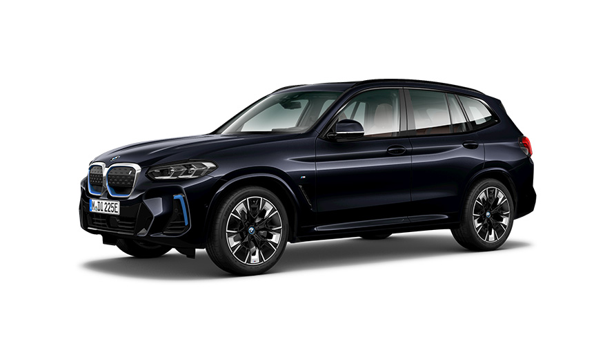 BMW i модели BMW iX3 G08 три четвърти изглед отстрани BMW i модели BMW iX3 G08 три четвърти изглед отстрани