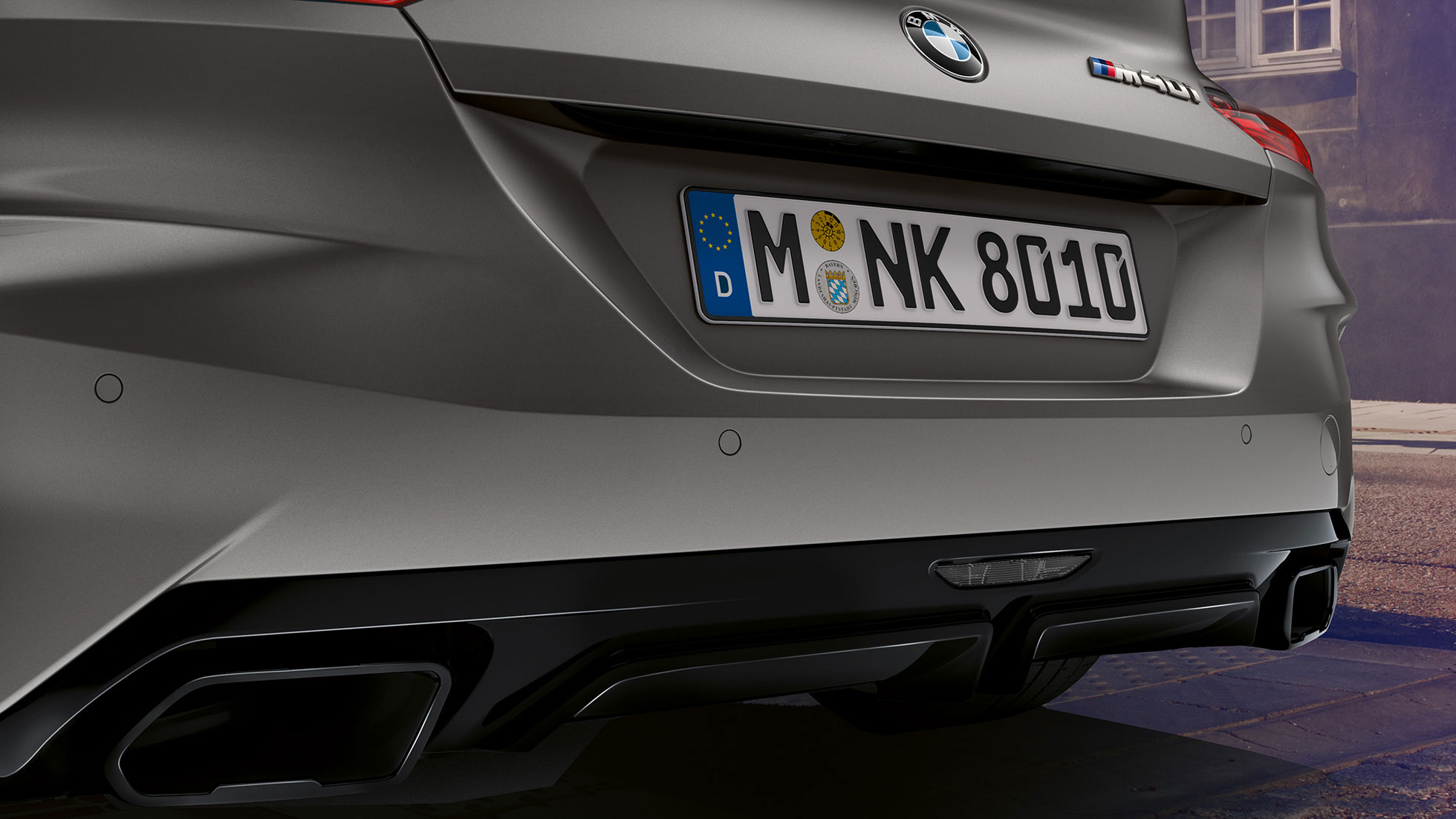 Ауспуси BMW Z4 M40i Ауспуси BMW Z4 Roadster M40i G29 2019 BMW Individual Frozen Grey metallic отблизо