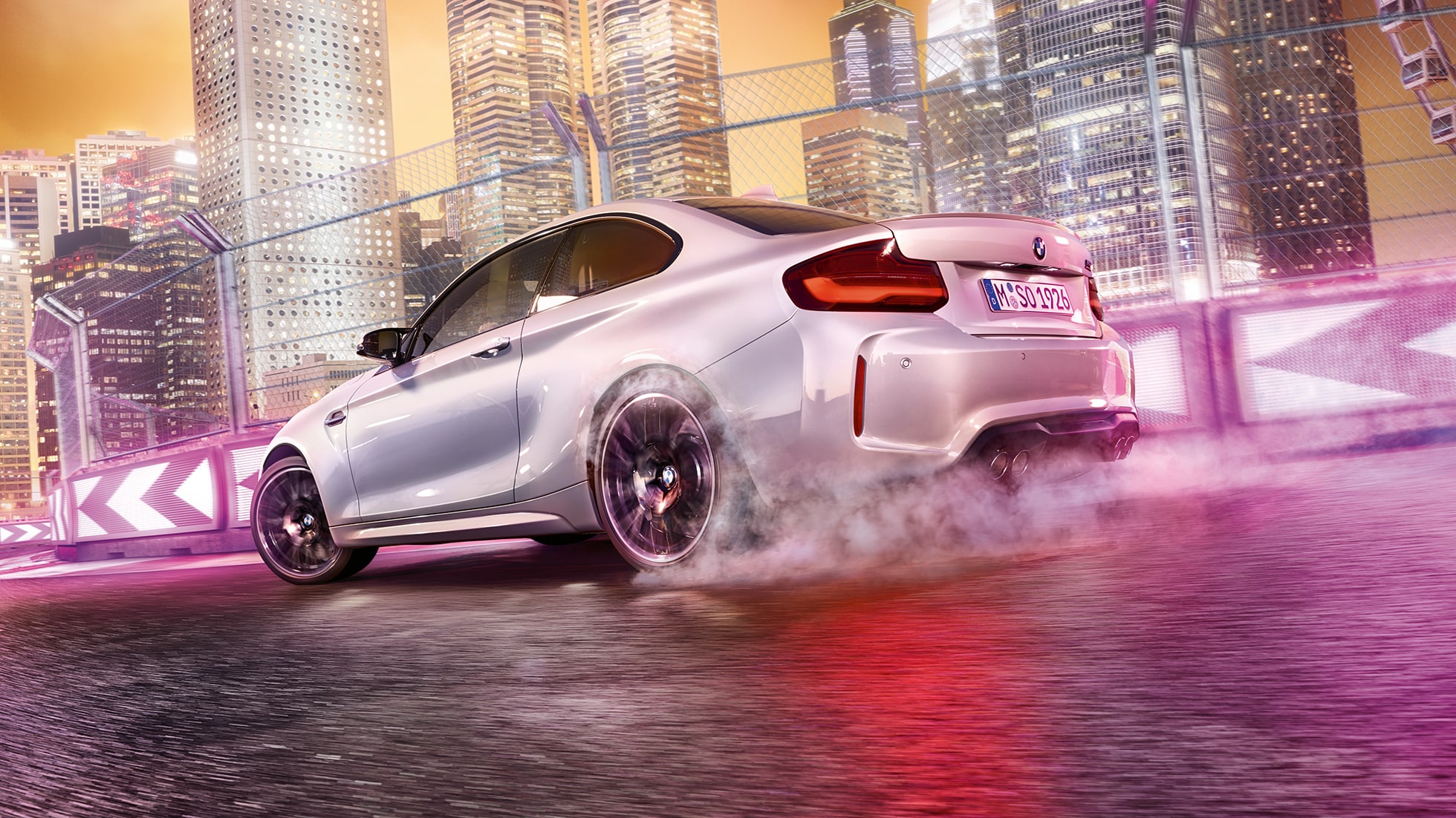 Автомобилен дизайн, BMW M2 Competition F87 Автомобилен дизайн, BMW M2 Competition F87 2018 Hockenheim Silver metallic, три четвърти изглед отзад