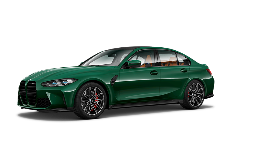 BMW M модели BMW M3 G80 три четвърти изглед отстрани BMW M модели BMW M3 G80 три четвърти изглед отстрани