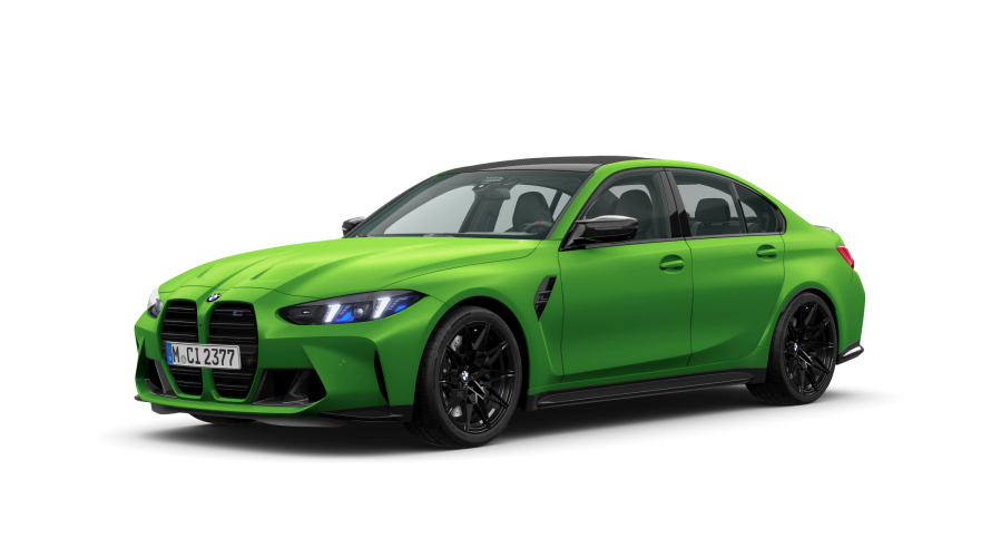 BMW Серия М BMW M3 G80 три четвърти изглед отстрани BMW Серия М BMW M3 G80 три четвърти изглед отстрани
