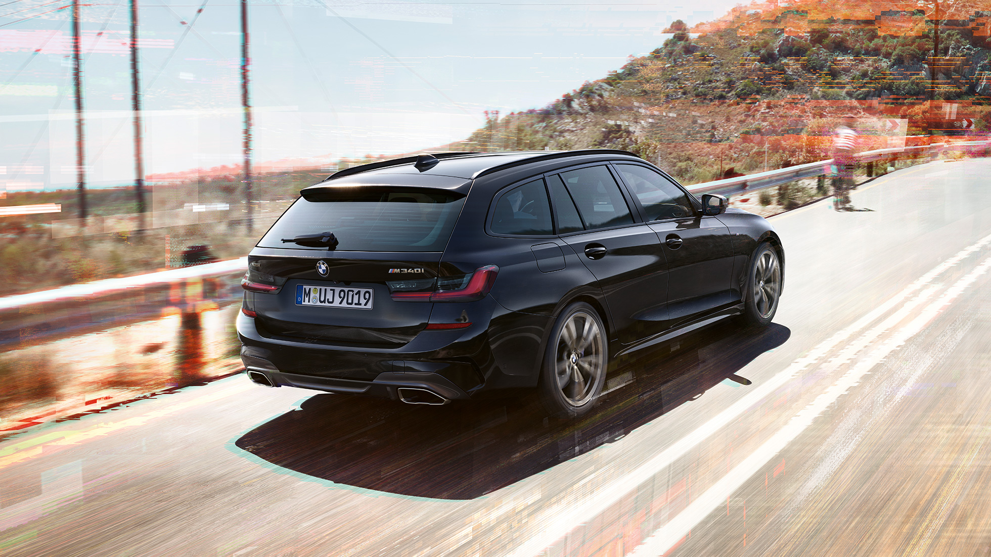 Заден дизайн, ауспухови накрайници BMW M340i xDrive Туринг, заден дизайн, ауспухови накрайници